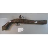 Replica flintlock pistol marked 1758 William Evans. (B.P. 21% + VAT)