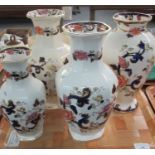 Four Mason's Ironstone 'Mandalay' vases of different sizes. (4) (B.P. 21% + VAT)