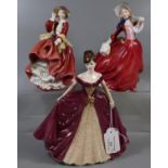 Coalport bone china figurine 'Ladies of Fashion' 'Enchantment', together with two Royal Doulton bone