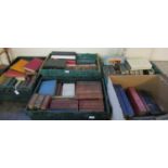 Seven boxes of assorted books to include Bell, The Diary of Samuel Pepys, various volumes. The