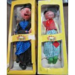 Two boxed Pelham puppets, Witch and Dutch boy. (2) (B.P. 21% + VAT)