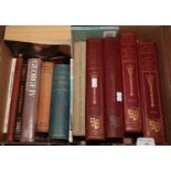 Box of assorted books to include; Volume I-IV of 'The Life of D. Lloyd George' by J. Hugh Edwards