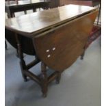 19th Century oak gate legged table. (B.P. 21% + VAT)
