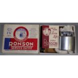 Ronson standard cigarette lighter, together with a Ronson service outfit (priced at 1s 6d