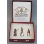 Set of three limited edition hand painted military figures; 'Yorkshire's Heroes, The Green Howards',
