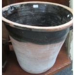 Rustic terracotta two handled dairy pan. (B.P. 21% + VAT)