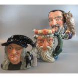 Three Royal Doulton character jugs to include; 'The Witch' D6893, 'Neptune' D6548 and 'Merlin'
