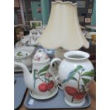 Tray of china to include; various bird design items; Portmeirion pottery oval dish, two Bristol