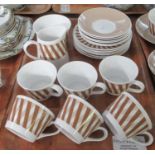 Five trays of Royal Tuscan English fine bone china 'Counterpoint' design items to include; 15