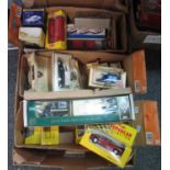 Box of assorted diecast model vehicles, all appearing in original boxes to include; Lledo Maisto