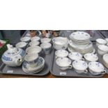 Three trays of china teaware to include; Royal Worcester gilt edged part teaset, Bridgwoods china