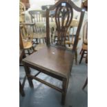 Early 19th century oak camel back farmhouse kitchen chair. (B.P. 21% + VAT)