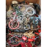 Large box of assorted costume jewellery. (B.P. 21% + VAT)