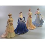 Three Coalport 'Age of Elegance' figurines, to include: 'Tapestry', 'Mid Summer Dream' and 'Royal