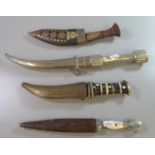 Collection of Moorish daggers and others, Kukri type dagger, all in scabbards. (B.P. 21% + VAT)