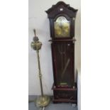 Reproduction mahogany finish long case clock marked Daniel Dakota. (B.P. 21% + VAT)