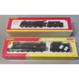 Two Hornby OO gauge locomotives and tenders, to include: R2784X BR Class A4 'Mallard' and R3018X