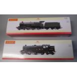 Two Hornby OO gauge locomotives, to include: GWR 4-6-0 Castle Class 7P 'Tintagel Castle' and LMS 2-