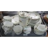 Tray of Royal Doulton floral design coffee items to include; coffee pot, cups and saucers, plates,