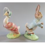 Royal Albert 'Jemima Puddleduck' Beatrix Potter china figurine, together with a Royal Albert '