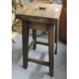 Hardwood bar stool with handhole. (B.P. 21% + VAT)