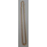 9ct gold gold, flat link curb chain necklace. 27g approx. (B.P. 21% + VAT)