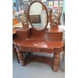 Victorian mahogany Duchess type mirror back dressing table. (B.P. 21% + VAT)