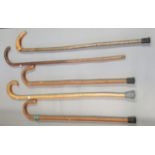 A bundle of rustic walking sticks. (5) (B.P. 21% + VAT)