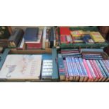 Four trays of assorted books to include: 'The Atlas of World Wildlife', 'The Focal Encyclopedia of