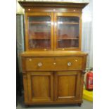 Late Victorian oak two stage secretaire. (B.P. 21% + VAT)