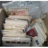 Great Britain box of first Day Covers and large packet of air letters. (B.P. 21% + VAT)