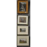 Collection of three watercolours in different hands, to include: Mary F Williams 'farm near cannal