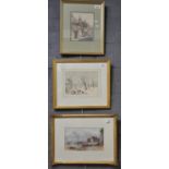 Three original watercolours, all appearing in different hands, to include: children playing in the