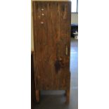 Rustic pine single door rfee standing cupboard, possibly specimen cupboard. (B.P. 21% + VAT)