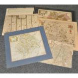 Folio of original unframed maps: road maps, a New Map of the Principality of Wales by John Cary