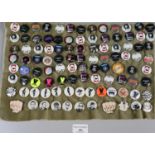 Large collection of vintage badges, to include: 'Black Sabbath', 'AC/DC', 'Ramones', 'Madness', '