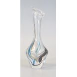 Mid 20th Century Maastrict art glass vase, signed to the base by Max Verboecket. 19cm high