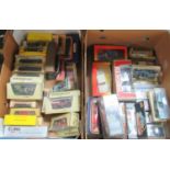 Two boxes of diecast model vehicles/cars, all appearing in original boxes, to include: '