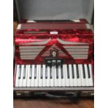 Mid Century 'Worldmaster' mother of pearl accordion in fitted case. (B.P. 21% + VAT)