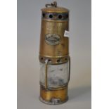 Vintage brass miner's lamp, 'John Jones, Pontyberem'. (B.P. 21% + VAT)