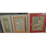 Collection of seven nude women studies. Unsigned. Framed (7) (B.P. 21% + VAT)