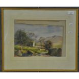 F John Knowles, Yorkshire Dales, watercolours, framed and glazed. 25x35cm approx. (B.P. 21% + VAT)