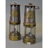 Two similar vintage miner's lamps, both marked Thomas & Williams, Aberdare. (2) (B.P. 21% + VAT)