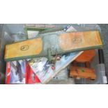 Box containing Airfix models, a wooden truck etc. (B.P. 21% + VAT)