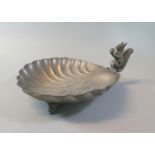 Late 19th/early 20th century beaten pewter squirrel nut bowl/dish. (B.P. 21% + VAT)