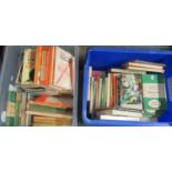 Two boxes of softback books, mostly Penguin to include; Dorothy L Sayers, Agatha Christie,