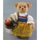 Modern Steiff teddy bear 'Teddy Bear Girl', blond, 28cm with original box and COA. (B.P. 21% + VAT)