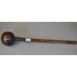 Tribal art - an African hardwood knobkerrie. Probably late 19th/early 20th Century. 60cm approx. (