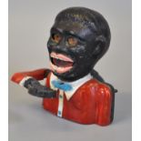 Novelty metal painted moneybox in the form of a blackman. (B.P. 21% + VAT)