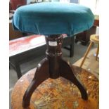 Modern mahogany finish adjustable piano stool. (B.P. 21% + VAT)